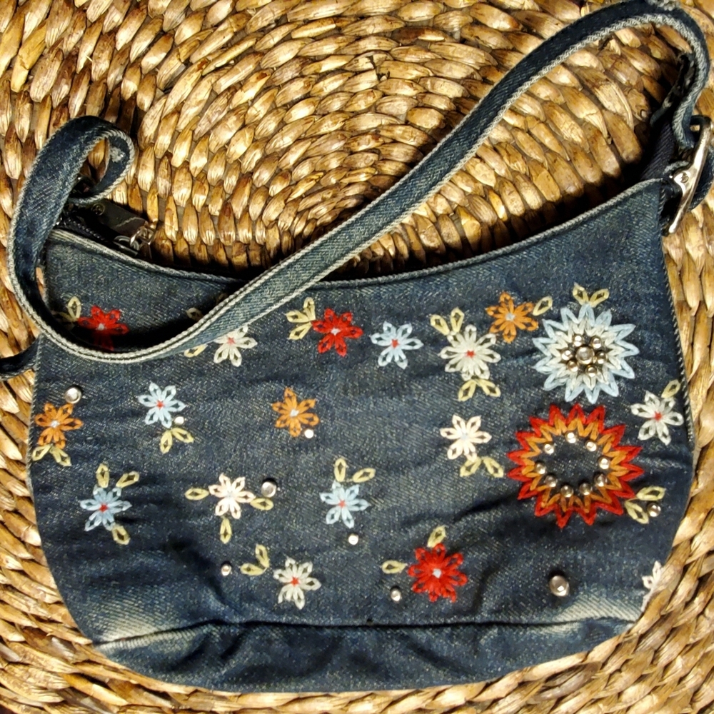 Franky and Johnnie lil denim purse